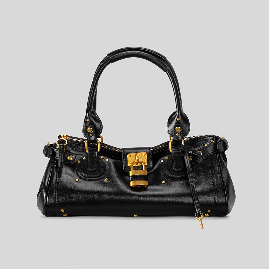 Leatherwork Rivets - Nouveau Sac Boston Rétro à Rivets