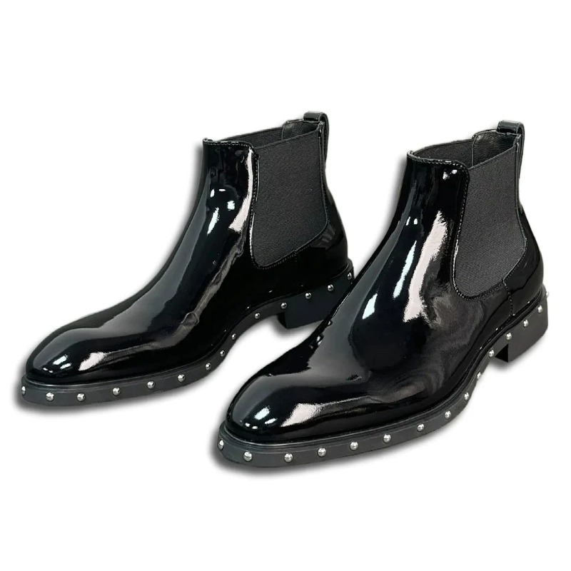 Leatherwork Rivets - Bottes Chelsea à bout pointu pour