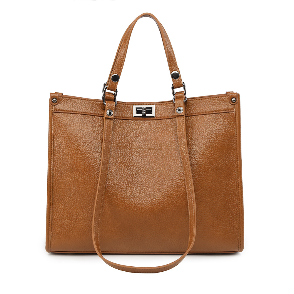 Leather Work Handbags - Sac fourre-tout de grande capacité pour