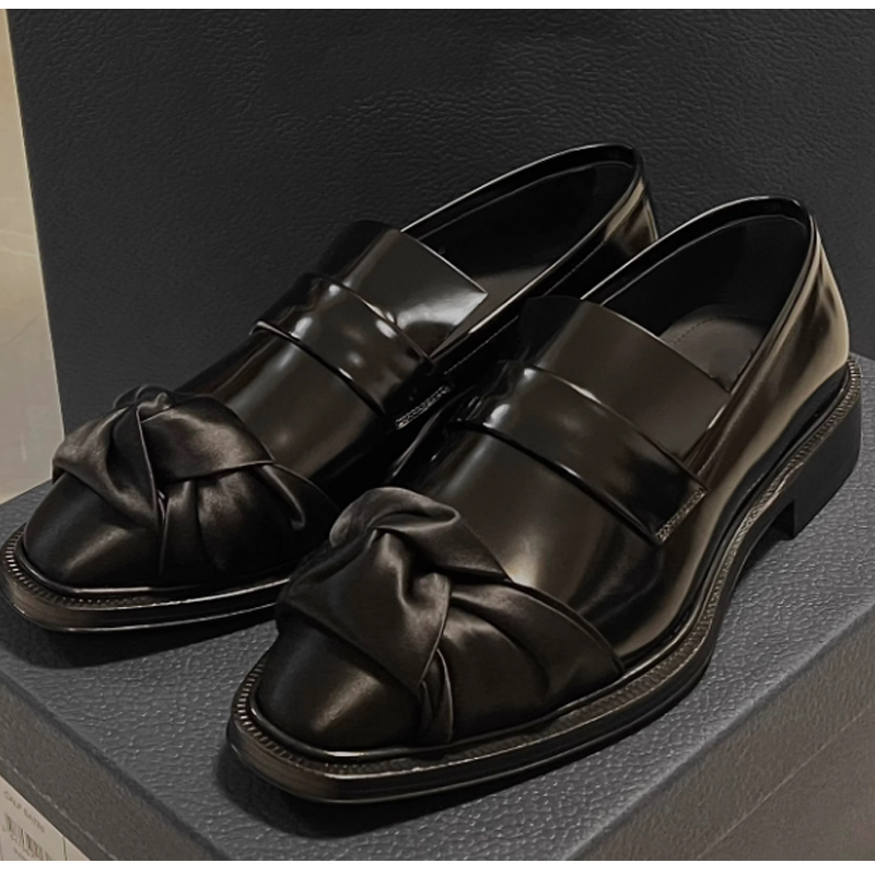 Leather Working - Mocassins pour hommes en cuir verni