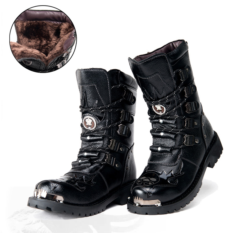 Bottes de Combat pour hommes,  - Leatherwork Rivets avis et prix