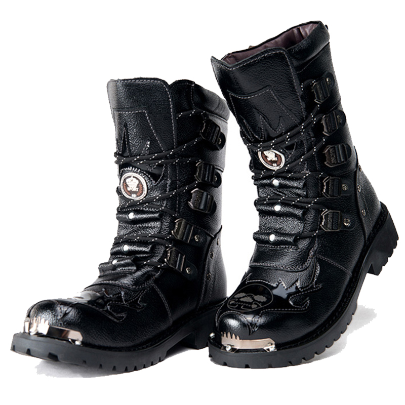 Bottes de Combat pour hommes,  - Leatherwork Rivets avis et prix