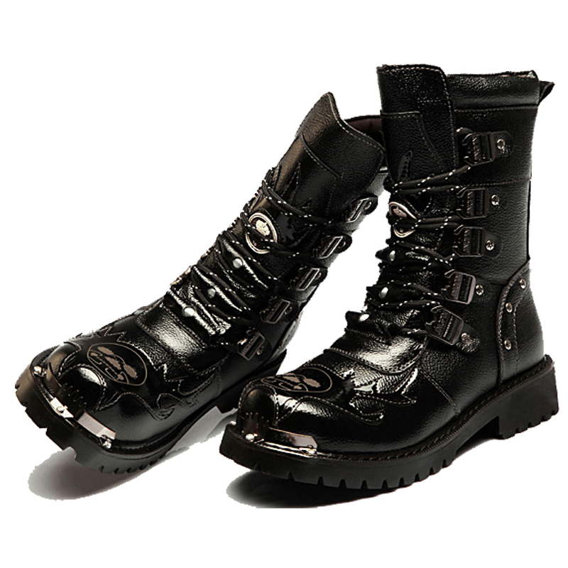 Bottes de Combat pour hommes,  - Leatherwork Rivets avis et prix