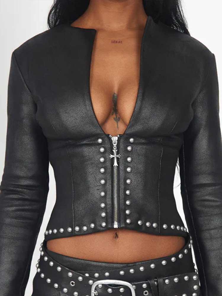Ensemble 2 pièces pour femme : - Leatherwork Rivets avis et prix