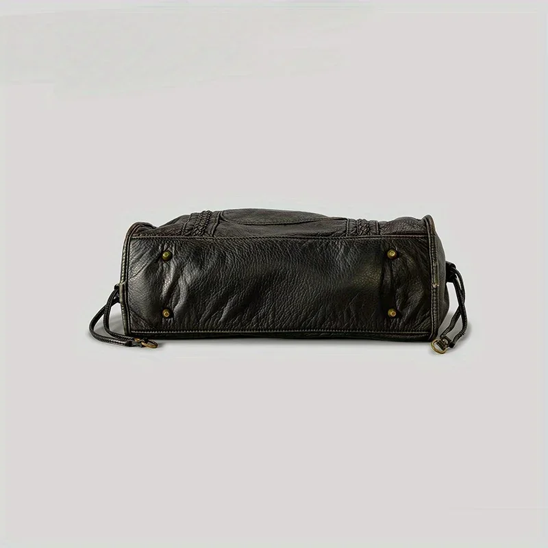 Sac fourre-tout Vintage en cui - Leatherwork Rivets avis et prix