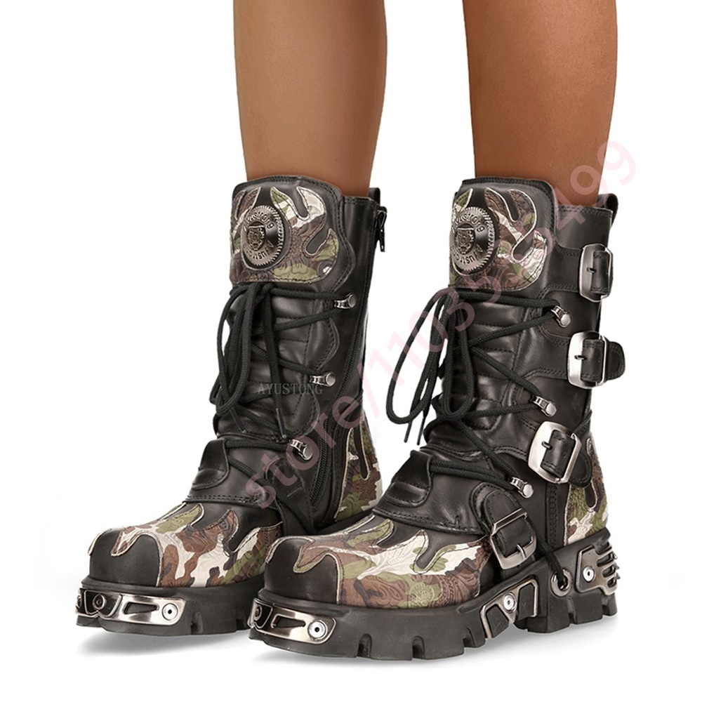 Punk Rock Camouflage ceinture  - Leatherwork Rivets avis et prix