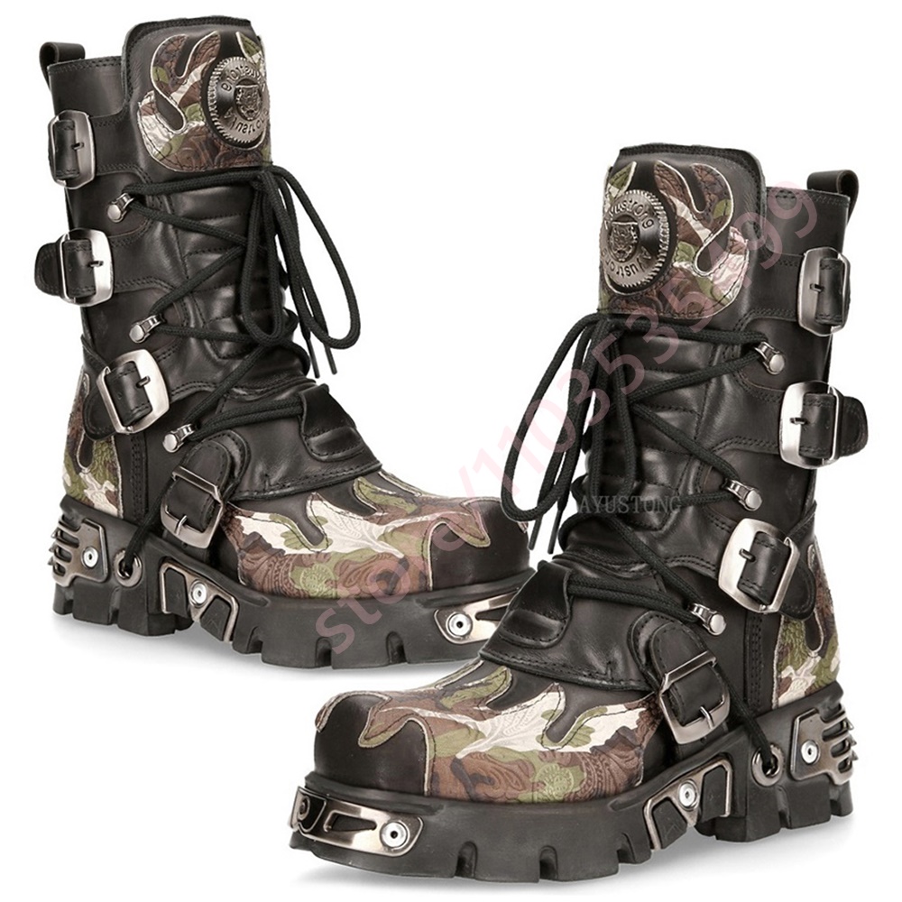 Punk Rock Camouflage ceinture  - Leatherwork Rivets avis et prix