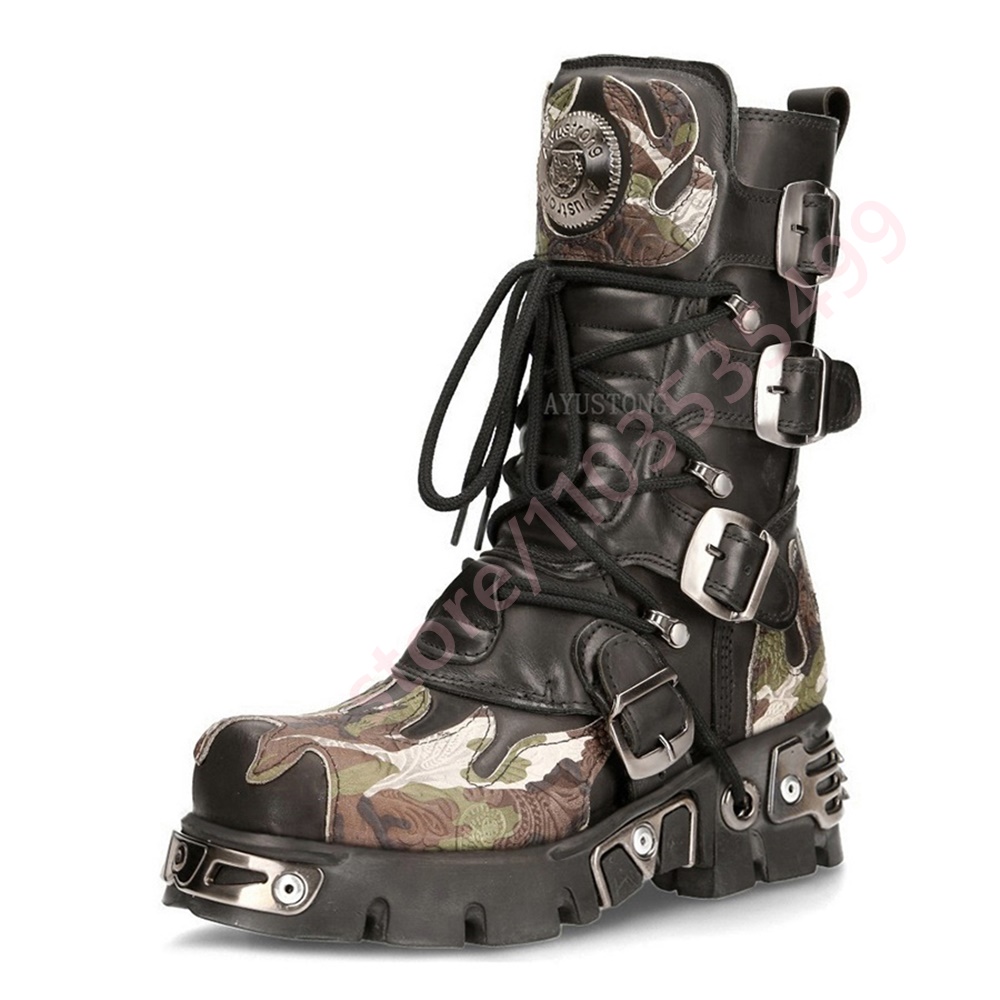 Punk Rock Camouflage ceinture  - Leatherwork Rivets avis et prix