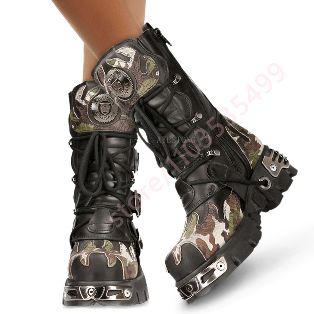 Punk Rock Camouflage ceinture  - Leatherwork Rivets avis et prix