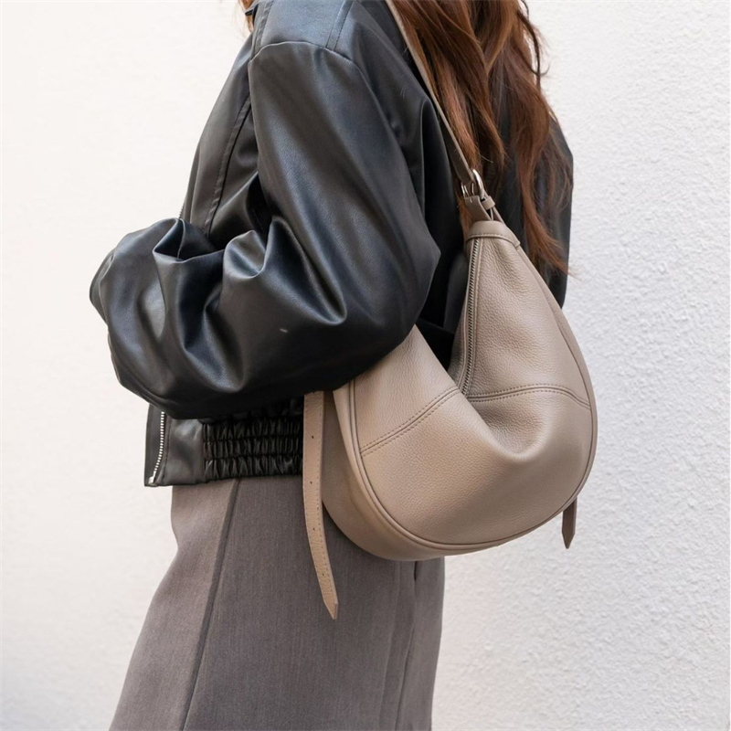 Sac Hobo Demi-Lune en Cuir Vér - Leather Work Handbags avis et prix