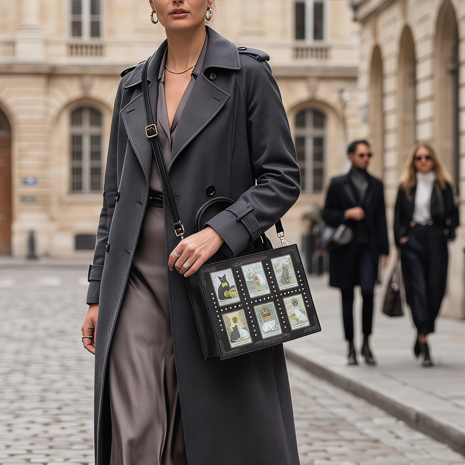 Sac fourre-tout imprimé chat p - Leatherwork Rivets avis et prix